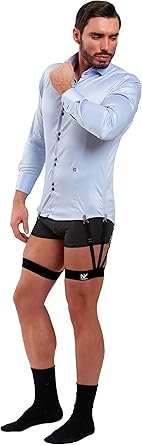 NV Holders Improved 2.0, with improved clasps; premium shirt stays, shirt holders, shirt garters, shirt tuckers for men