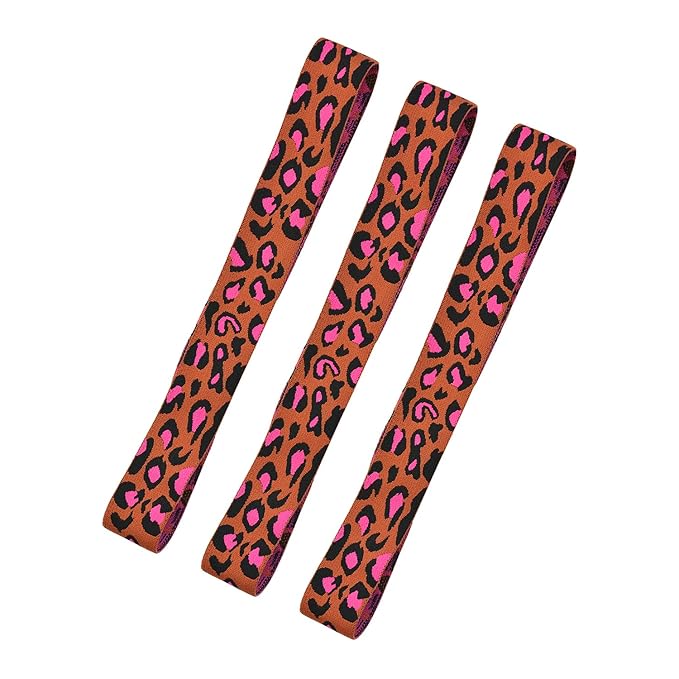 3 Pcs Elastic Bands for Wigs Lace Melting Bands Wig Grip Headband Lace Front Wig Headband for Women (3.0 Brown Leopard Print)