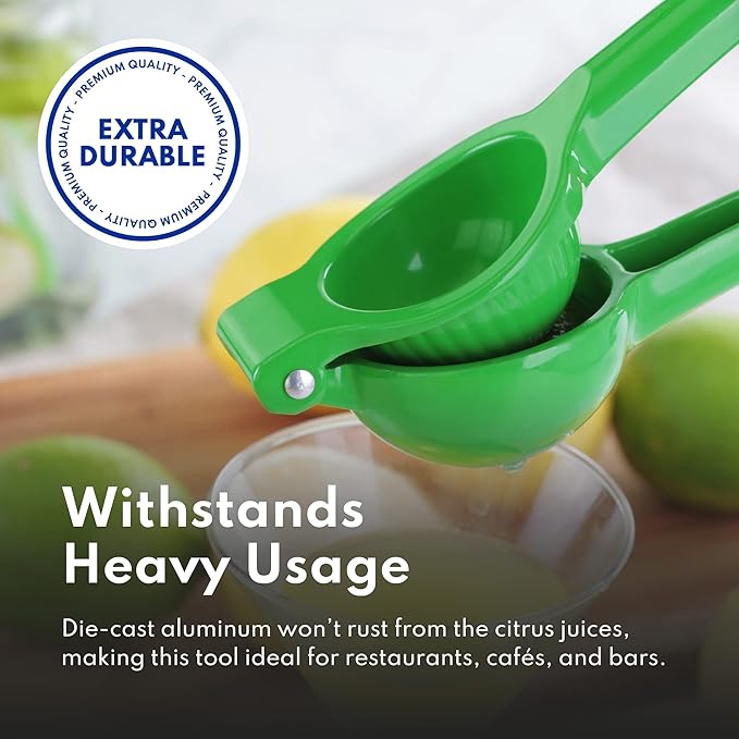 New Star Foodservice 42849 Enameled Aluminum Lime Squeezer, Green