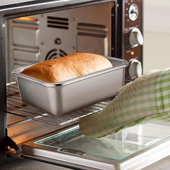 TeamFar Rectangular Cake Pan Brownie Pan, Stainless Steel Lasagna Casserole Baking Pan, 8x10x3, Rust Free Non Toxic, Easy Clean Dishwasher Safe