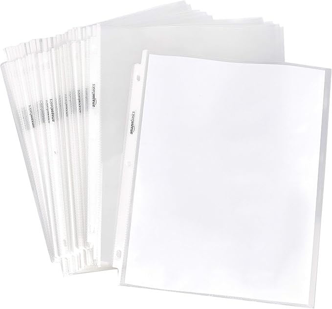 Basics Sheet Protector, Heavy Duty, 500 Pack, Clear