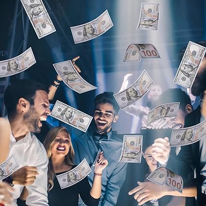 200 Pcs Prop Money Play Money Movie Money for Kids Education Learning, Videos, Christmas, Birthday Parties, Weddings and Holiday