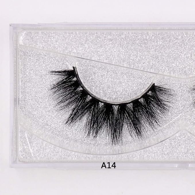 False Eyelashes Mink Eyelashes 3D Mink Lashes High Volume Crisscross False Eyelashes Fluffy Natural Long Lasting Eye Lashes Makeup - (Color: A17)