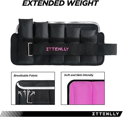 5/10/15/18/20lbs Pair Adjustable Ankle Weights with Carry Bag Sets for Women Men Kids To Running, Walking, Fitness Training, Yoga,