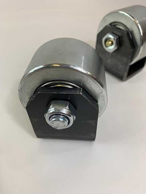 Set of 2 Weld On Trailer Tail Drag Casters, Solid Steel, Greasable Axle, 1.5 inch Wide, Motorhome, RV, 5th Wheel Camper, Prevents Hanging up on inclines, curbs or steep driveways.