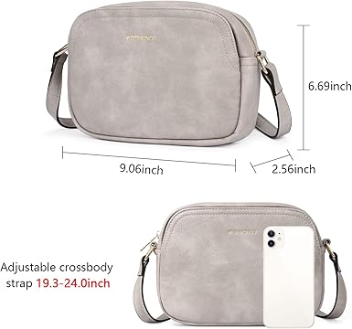 WESTBRONCO Crossbody Bag for Women Vegan Leather Wallet Purses Satchel Shoulder Bags Small Size