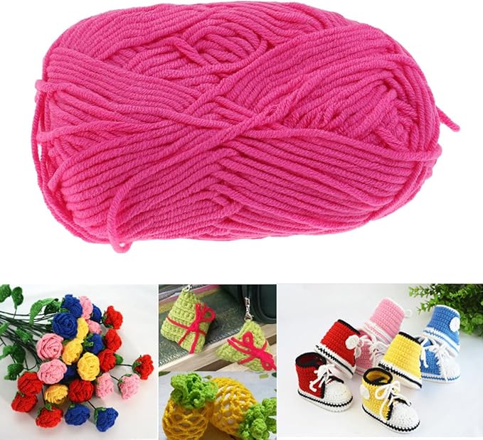 SUPVOX Cotton Yarn Chunky Plush Yarn for Knitting Crocheting Scarf Hat Milk Cotton Machine Washable