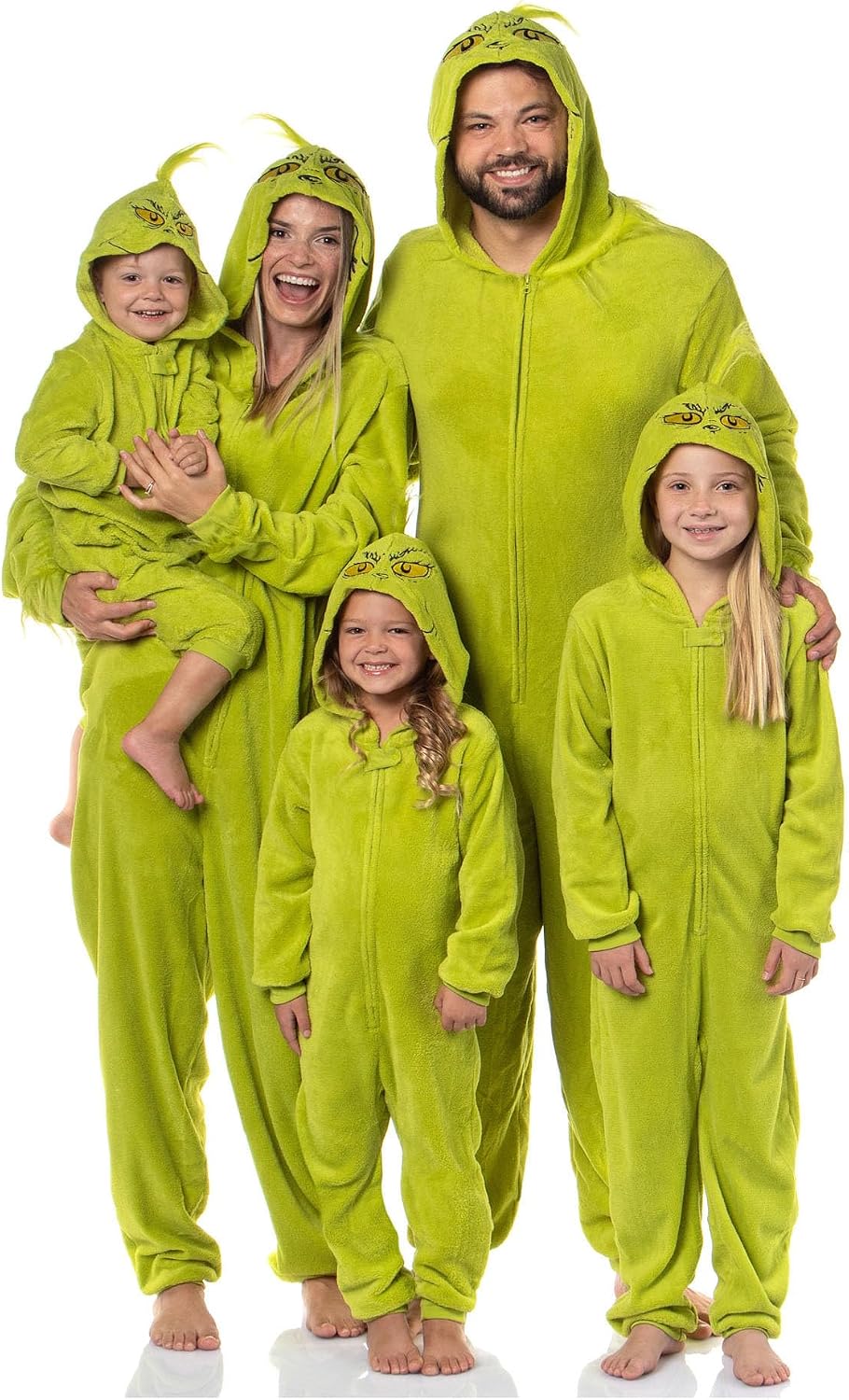Large in Size Dr. Seuss GRINCH Who Stole Christmas Hooded Pajama Union Suit