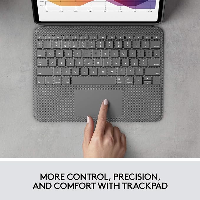 Logitech Folio Touch iPad Keyboard Case with Trackpad and Smart Connector for iPad Air (4th and 5th Gen) – Graphite (Renewed)