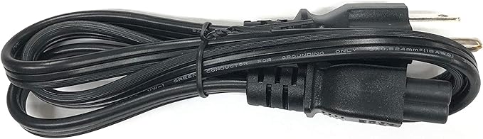 Original 3.3 foot AC power cord LS-18 LP-30B E55349, compatible with PN: 05V1C9, 0K260C, 0K2490, 02JVNJ, NEMA 5-15P to C5 3-slot Mickey Mouse type plug, for