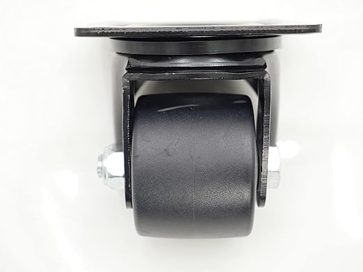 Casoter Single 2.5" Black Extra Heavy Duty Swivel Caster,50mm Extra Width Hi-Temp Nylon Wheel Low Gravity Center Design Top Plate Mounted Caster,Smooth Sturdy 1100Lbs500kg Load Capacity