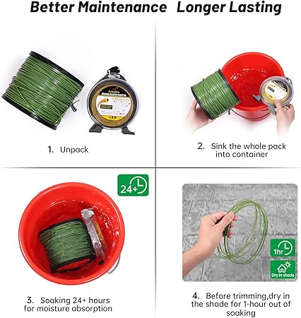 A ANLEOLIFE 3-Pound Heavy Duty Octa-Twist .155-Inch-by-379-ft Trimmer Line Spool,OTRIXT Co-Extruded Multi-Edge Spiral Weed Eater String, Red