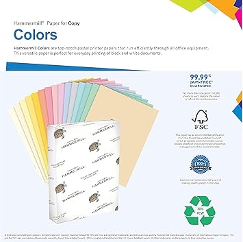 Hammermill 103317 Multipurpose Paper, 20lb, 8-12-Inch x14-Inch, Blue