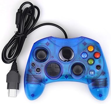 For Xbox Classic Controller S-Type Wired Gamepad for Xbox S Type Console (Sapphire Blue)