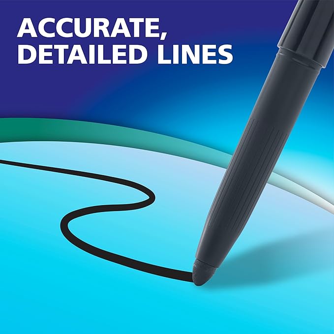 Wet Erase Fine BLACK 12 CT