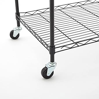 2 inch Heavy Duty Casters Set of 4, Rubber Stem Wheels for Wire Shelving