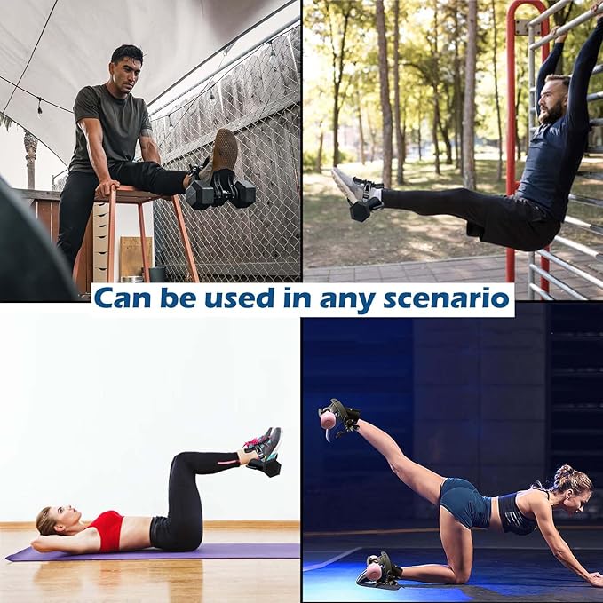 Foot Dumbbell Attachment, Dumbbell Weights for Legs Holder, Weight Training for Legs, AdjustableiC1-120 lbs, LegCoreAll Around Workout, LeftRight Foot