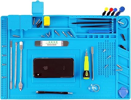 welding work mats 45x30cm S-160 Silicone Heat Insulation Working Pad Desk Mat Platform for BGA Soldering Repair Station with Magnetic