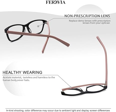 Vintage Classic Eyeglasses Non prescription Clear Lens Eyeglasses for Women Fashion Fake Rectangular Eyewear