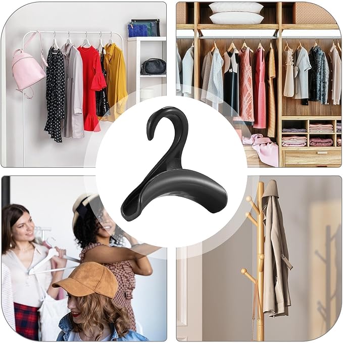 Closet Bag Hanger - Heavy Duty Handbaag Hangers | Tote Bag Holder Organizer | Portable plaastic Closet Rod Hanger | Bag Rack Holder | Purse Hanger Hook For Backpack, Belt, Scarves, Hat, Keep Straps In