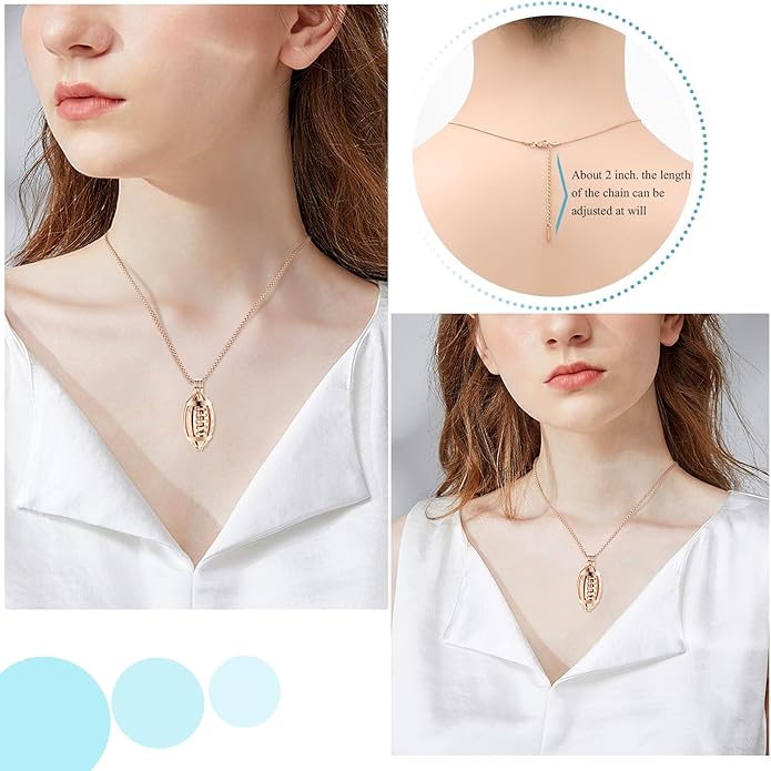 Oinsi American Football Cremation Locket Necklace For Ashes Of Loved Ones Stainless Steel Memorial Urn Jewelry Women Men Keepsake Fashion Necklace