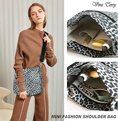 Viva Terry Vegan Leather Crossbody Fashion Shoulder Bag Purse with Adjustable Strap