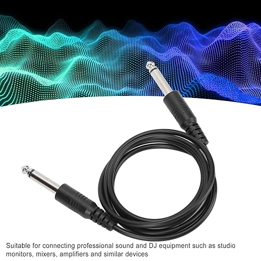 Guitar Cable 3.3ft,6.35mm Electric Instrument Cable,Straight to Straight Guitar Cord for Electric Guitar Bass Guitar Electric Mandolin,6.35mm Aux Jack and Aux in Port Devices