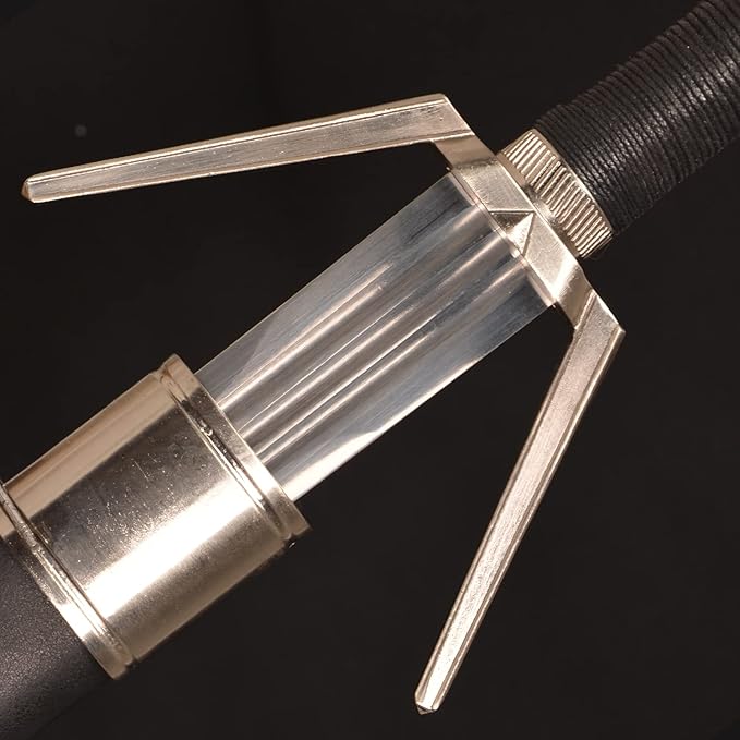Full Metal Geralt's Silver Steel Sword 125cm/48.8 inches, Runes Engraved on The Blade, Stainless Steel,White Wolf Sword,Aerondight Silver Sword Handmade Anime Cosplay Prop for Display and Collection