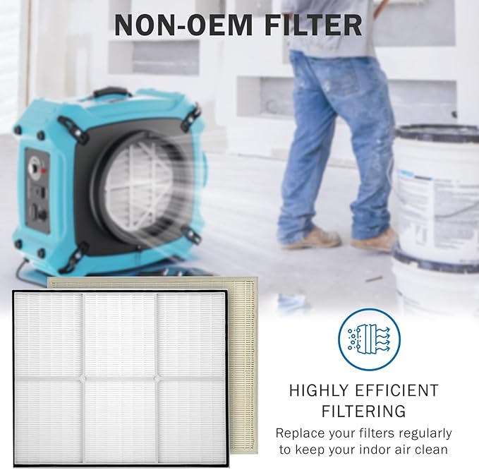 Dri-Eaz F321 Compatible Primary Filter for F284 Dri-Eaz Defendair or Similar HEPA 500 Air Scrubber 16X19X2