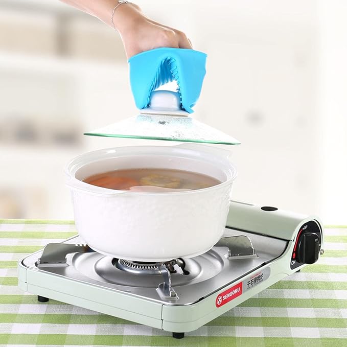 JZRH Anti-scalding Gloves Bowl Clip Thickened Food Grade Silicone Kitchen Insulation Board Clip Oven Bowl Clip Blacknew32gsingle