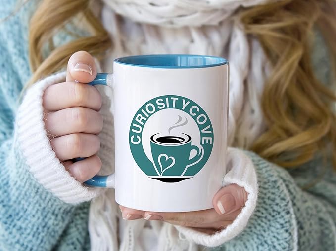 Sublimation Mugs 11 Oz, Light Blue Inner Handle - Premium Coffee Cups for Heat Press Projects - Versatile Coffee Mug Design Ideal for Personalized Creations, 1 Piece Set