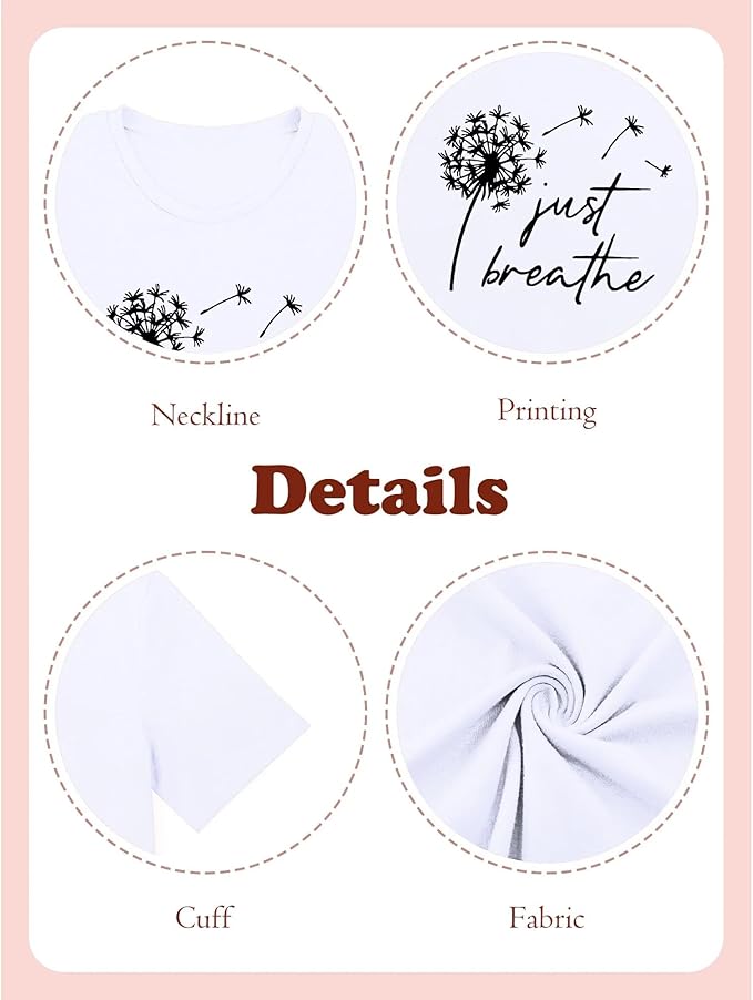 Women's Short Sleeve T-Shirts Loose Casual Printed Top Summer Basic Beach Vacation Tee Trendy Fashion Comfort Fit