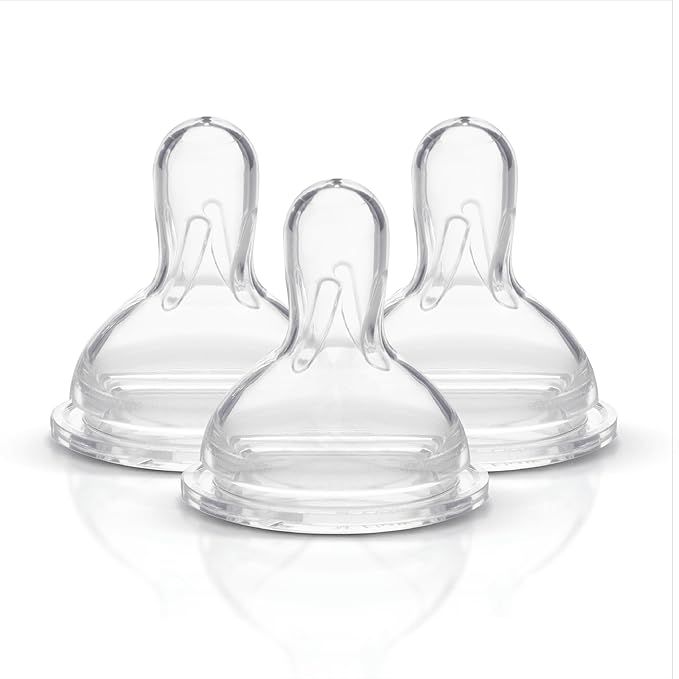 Medela Medium Flow Wide Base Nipple for 4-12 Months (Pack of 3)