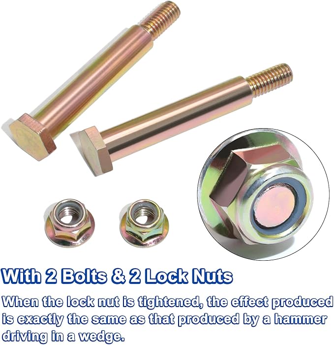 Deck Wheel Kit Replacement Craftsman 133957 AYP MTD 174873 532133957 734-3058 Deck Gauge Wheel With Shoulder Bolts Locknuts Pack of 2