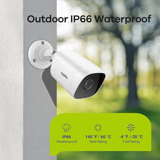 SANNCE 2MP Security Camera 1080P TVI High Clarity Bullet Camera Up to 100ft Night Vision with IR LEDs IP66 Waterproof IndoorOutdoor Surveillance Camera