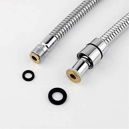 Spray Hose for Kitchen Faucets, Pull Down Replacement, Kitchen Sink Faucet Pull-Out Spray Replacement Hose, 59-inch Chrome Finish