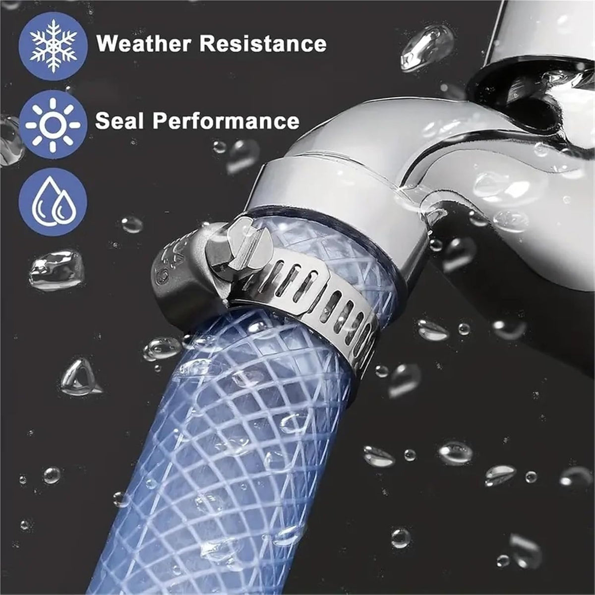 Adjustable Stainless Steel Hose Clamps Set - 40/60Pcs Worm Gear Screw Clamps Assortment (8-38mm) For Pipe Tubing Connection