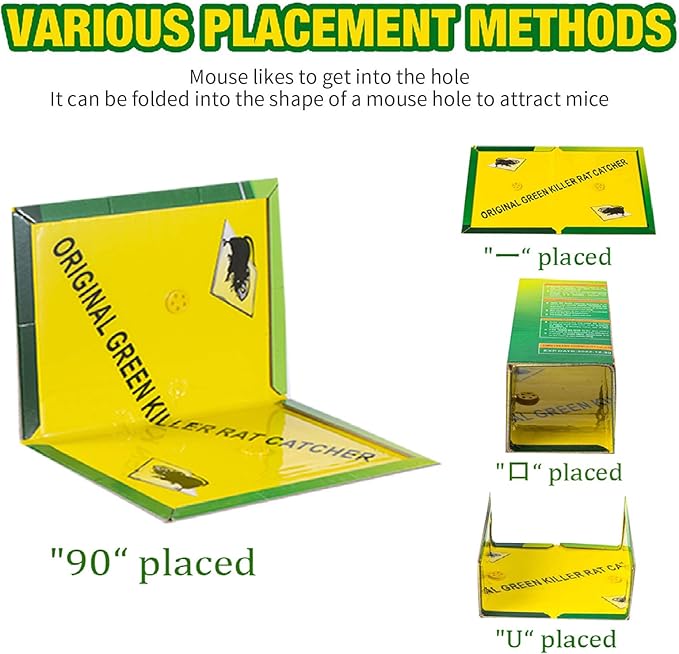 Mouse Traps,RatTraps,Mouse Traps Indoor,Rat Traps for House,Mouse Glue Traps,Mice Traps for House,Sticky Traps, Glue Boards Professional Strength That Work Capturing Indoor and Outdoor Rat
