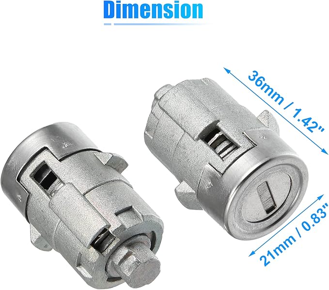 X AUTOHAUX 1 Pair Door Lock Cylinder Set w 2 Key for GMC Sierra 1500 2500 3500 Yukon for Chevy Silverado Tahoe Suburban for Hummer H2 for Cadillac Front Left Right Door Lock Tumbler 15298924