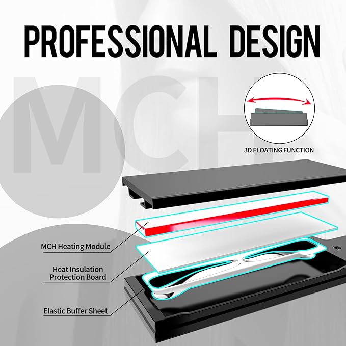 Professional Wide Titanium KK Flat Iron 1.75 Inch Hair Straightener for Straight and Curly Hair (45mm)