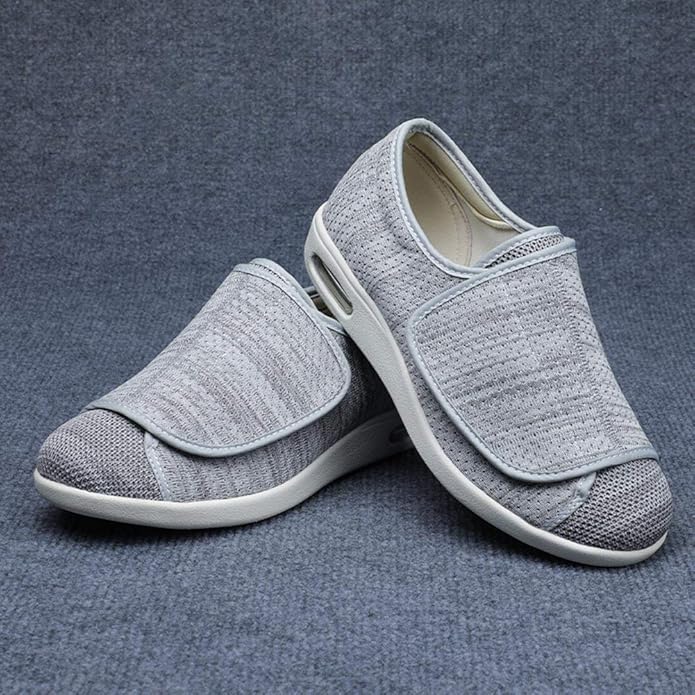 WLESVAGO Women's Wide Width Diabetic Edema Shoes with Fully Adjustable Closures Easy OnOff, Air Cushion Walking Sneakers for Elderly Swollen Feet Outdoor