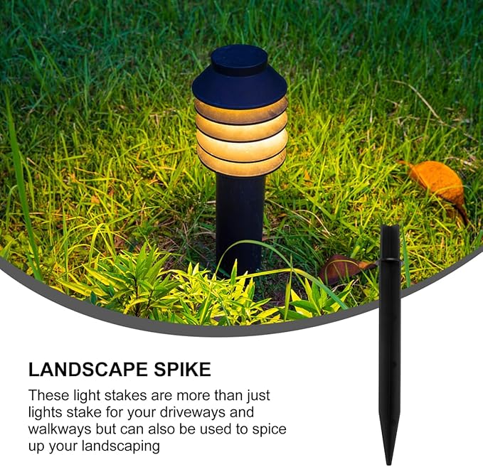 5Pcs Reinforced Ground Spikes, Replacement Stakes for Solar Lights, Plastic Stakes for Pathway Garden Yard Lights Outdoor Lawn 0.78" x 8"