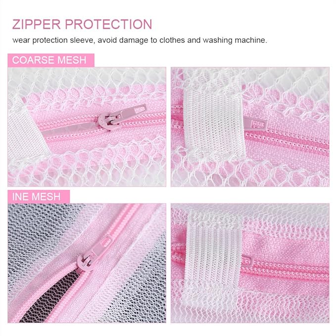 Mesh Laundry Bag with Premium, Delicate Garments Women Wash Machine Bag, Blouse, Hosiery, Stocking, Underwear, Bra (Fine Mesh 40 50cm)