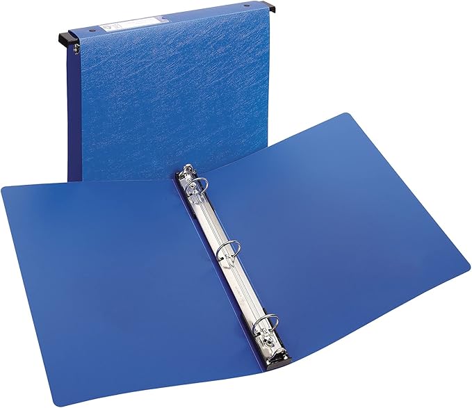 Avery Hanging Storage 3 Ring Binder, 1 Inch Round Rings, 1 Blue Binder (14800)