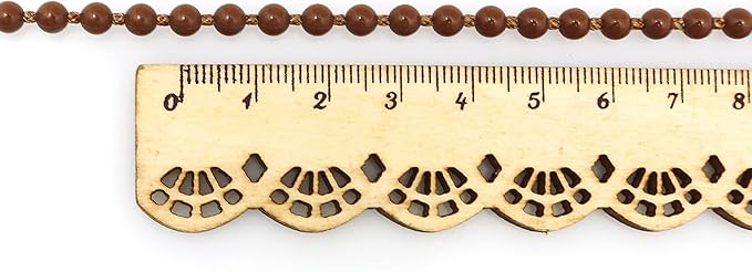 FQTANJU 10 Yards Roller Shade Blind Beaded Chain Cord, Coffee Plastic, Perfect for Roller Blind Fitting & Repair