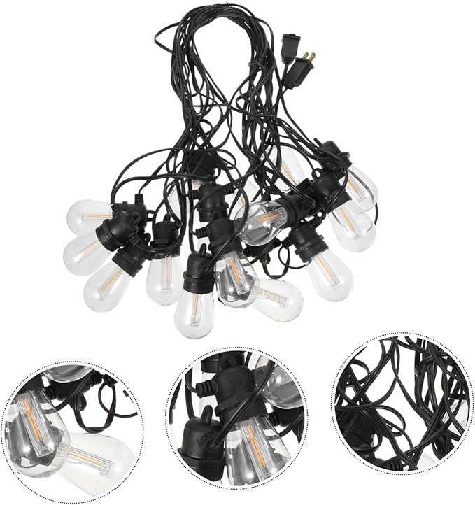 Veemoon 15M Decorative String Lights Led String Light for Outdoor Waterproof Camping Lamp US Plug