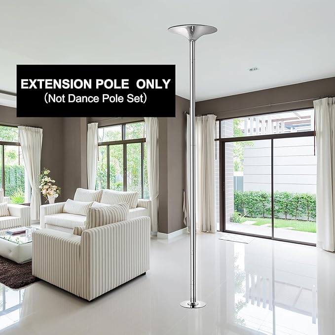 PATIKIL Dance Pole Extension for Stripper Dance Pole Stainless Steel Extending Tube Height Adjustable Replacement Accessories for Dancing Pole Connect