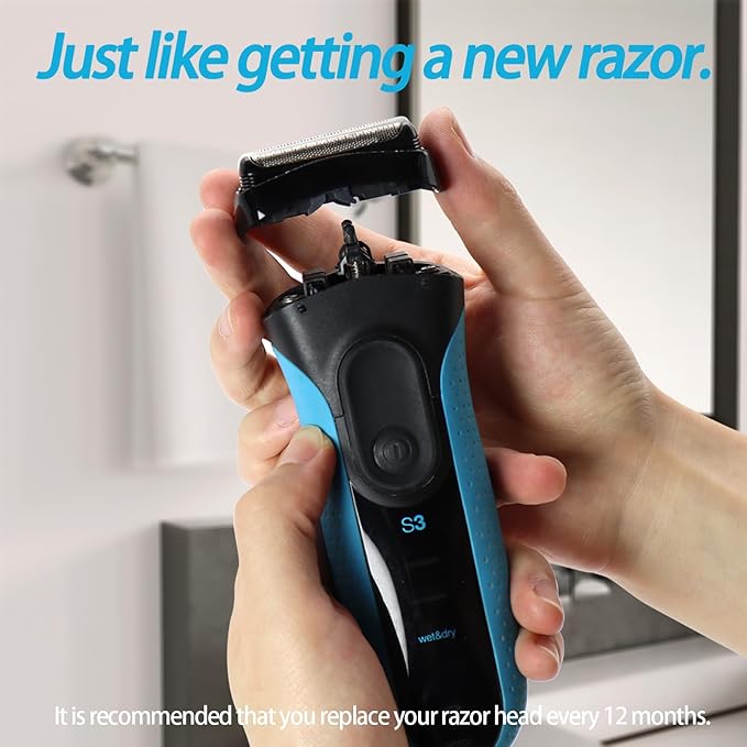 32B S3 Replacement Shaver Head Compatible with Series 3 Razors