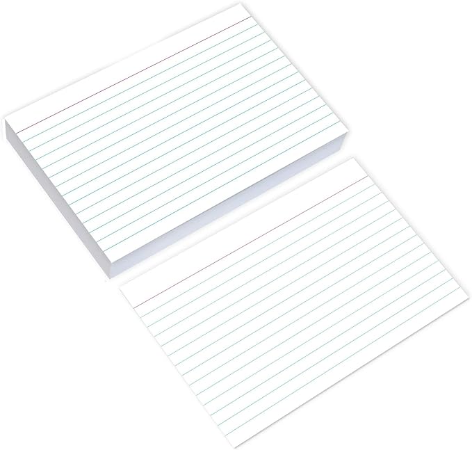 Home Advantage Ruled White Index Cards, File Note Cards (4-x-6-inch)