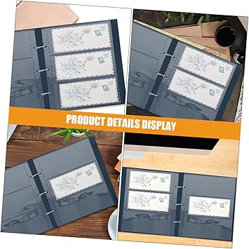 20pcs Banknote Collection Book Stamp Holder Stamp Books for Collecting Stamps Stamp Storage Bag Money Binder Coin Storage Book Stamp Album Bill Protector Sleeves Transparent PVC